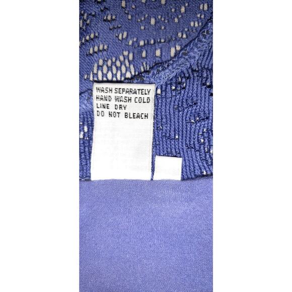 Periwinkle Blue Lace Swimsuit 1 Piece & Bikini ALL IN ONE! Vintage 90s SIZE 10 - Picture 11 of 12